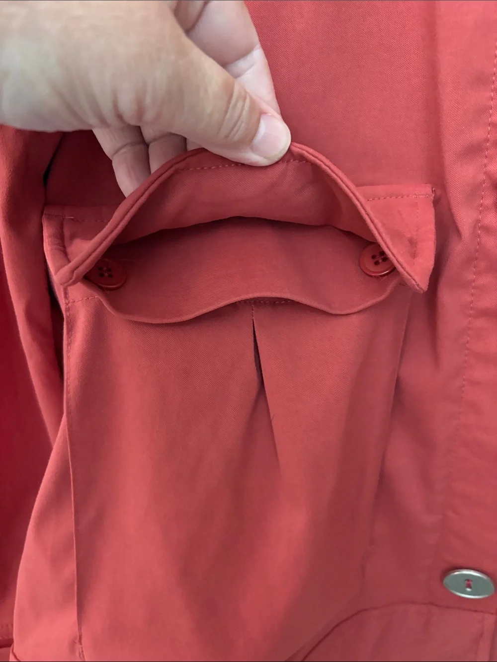 NWT Prana Terri Jacket in Tomato Hood Hidden Zip Front Water Repellant Size XL